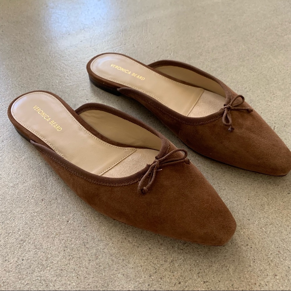 Veronica Beard Catherine Ballet Mules brown suede - Picture 1 of 6